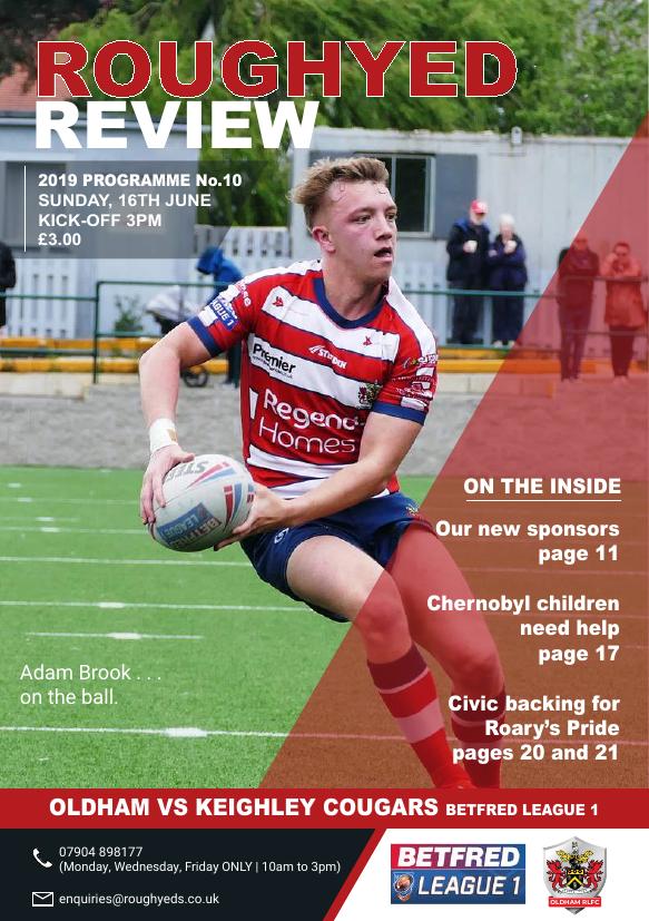Programme cover: Oldham v Keighley Cougars, 16 June 2019