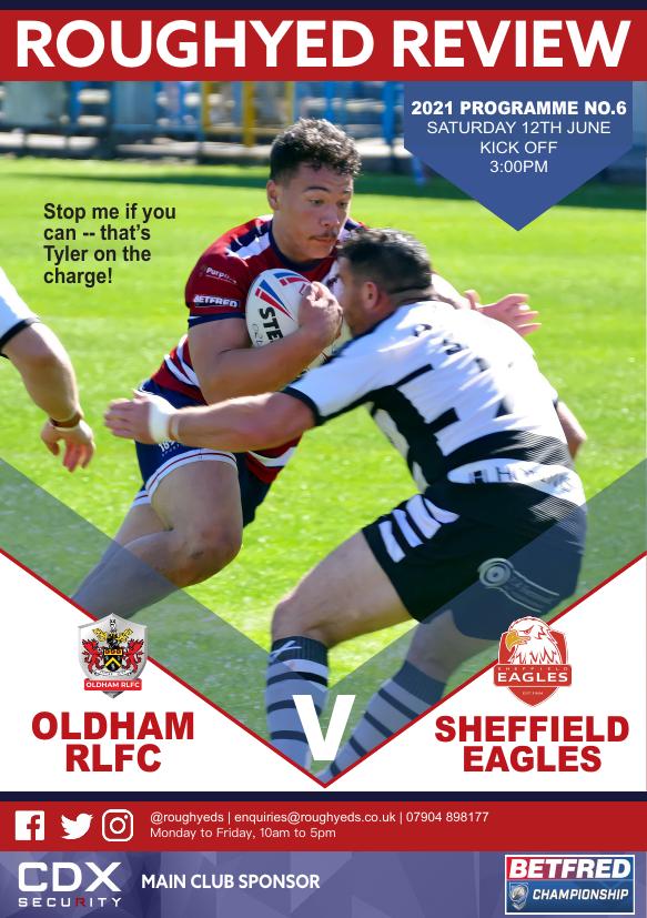 Programme cover: Oldham v Sheffield Eagles, 12 June 2021