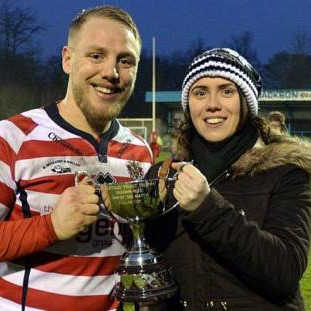 Scott Leatherbarrow receiving the Heritage Trust Trophy in 2017