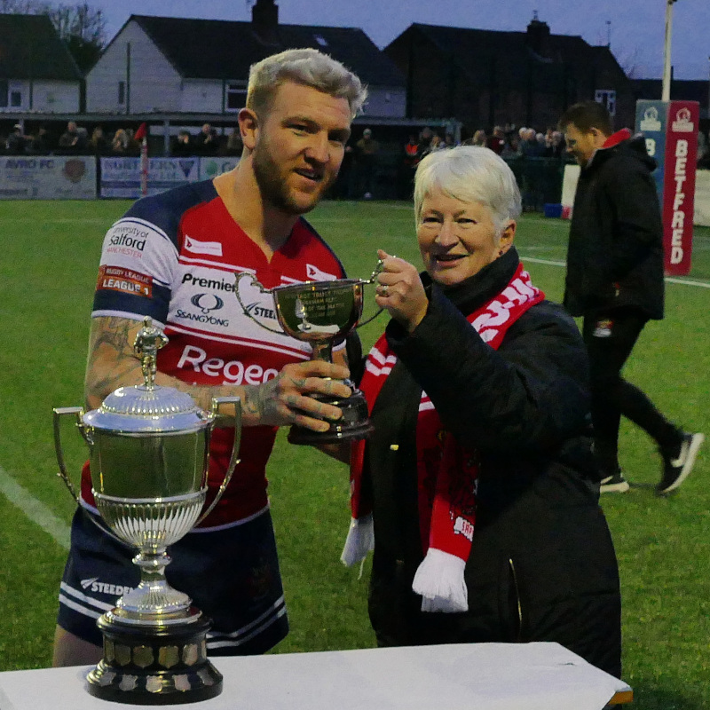Ritchie Hawkyard receiving the Heritage Trust Trophy in 2019